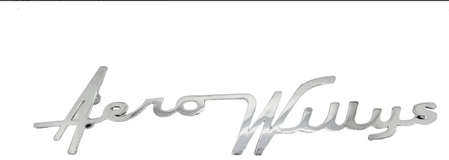 Jogo De Emblemas Aero Willys